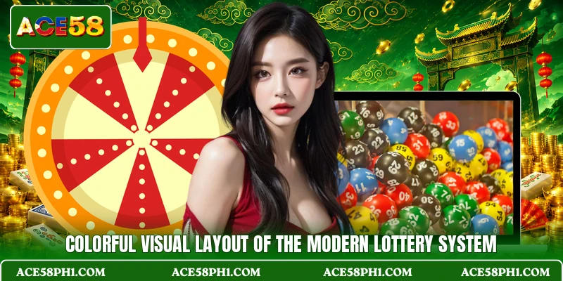 Colorful visual layout of the modern lottery system