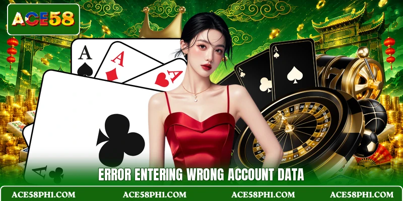 Error entering wrong account data