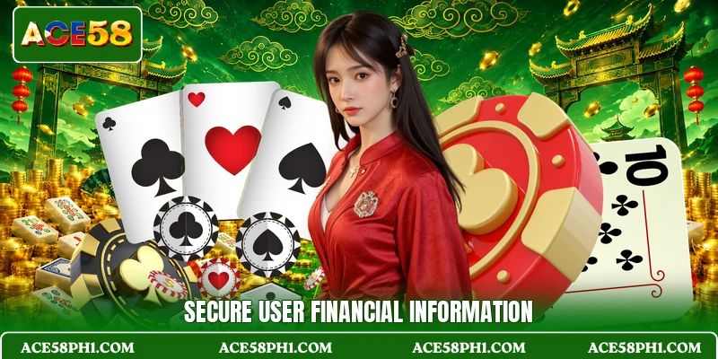 Secure user financial information Secure user financial information