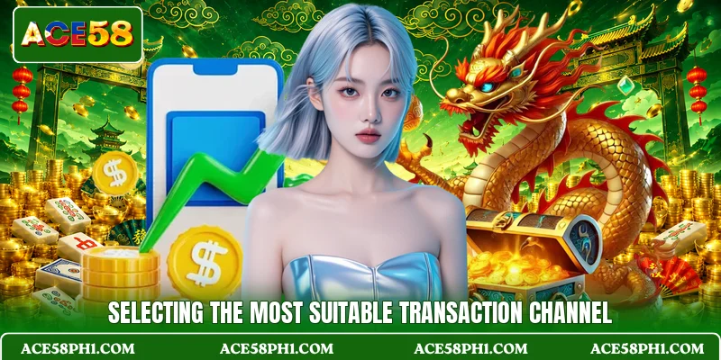 Selecting the most suitable transaction channel Selecting the most suitable transaction channel