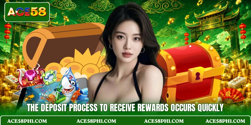 The deposit process to receive rewards occurs quickly